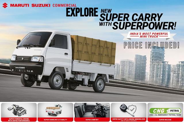 New Maruti Suzuki Super Carry With Advanced  K-Series Dual Jet, Dual VVT Engine, Upgraded 5-Speed Gearbox, New CNG Cab Chassis Variant- All You Need To Know