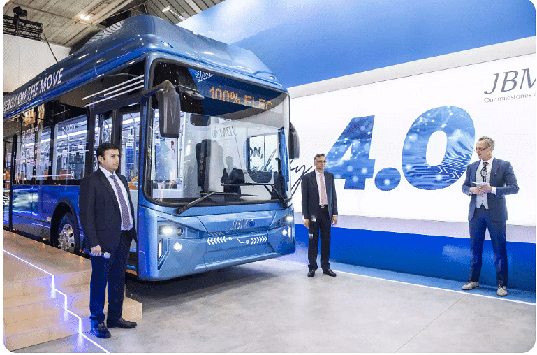 JBM forays into European market with Ecolife, Galaxy electric buses at Bus World 2023