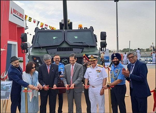 MArG 155mm/45 Cal Mounted Gun System made by Kalyani Group Unveiled at IDEX 2025